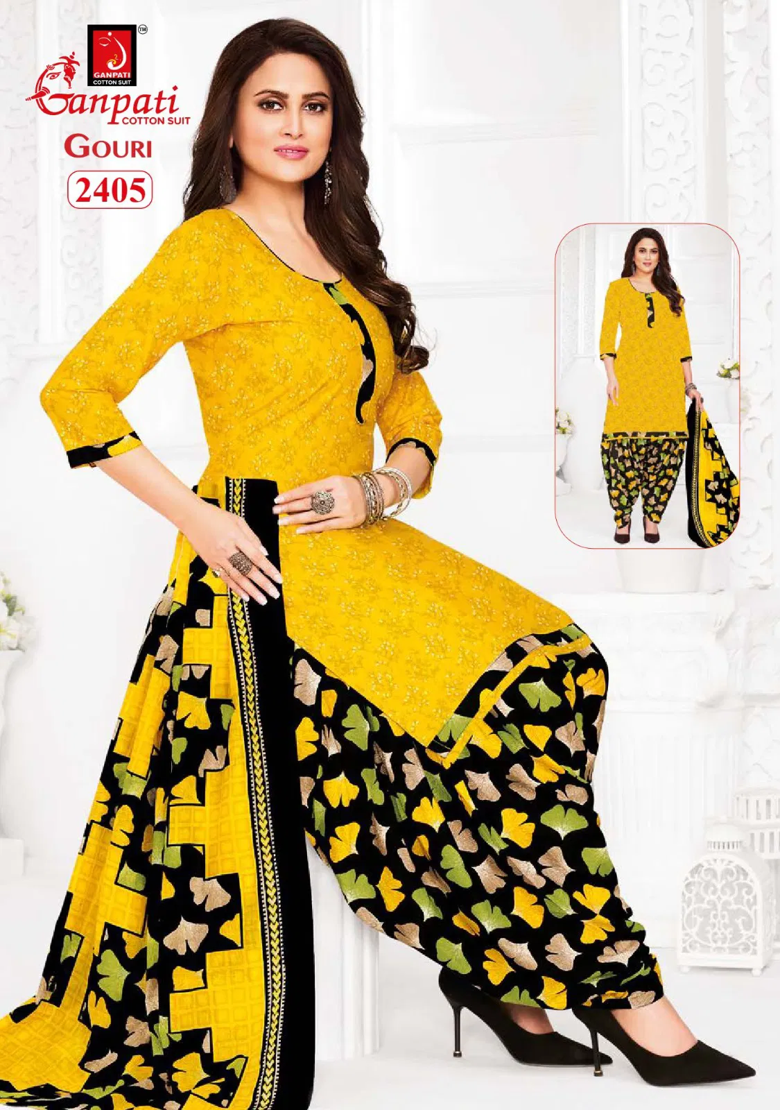 Gouri Vol 10 By Ganpati Heavy Cotton Printed Dress Material Wholesale Online